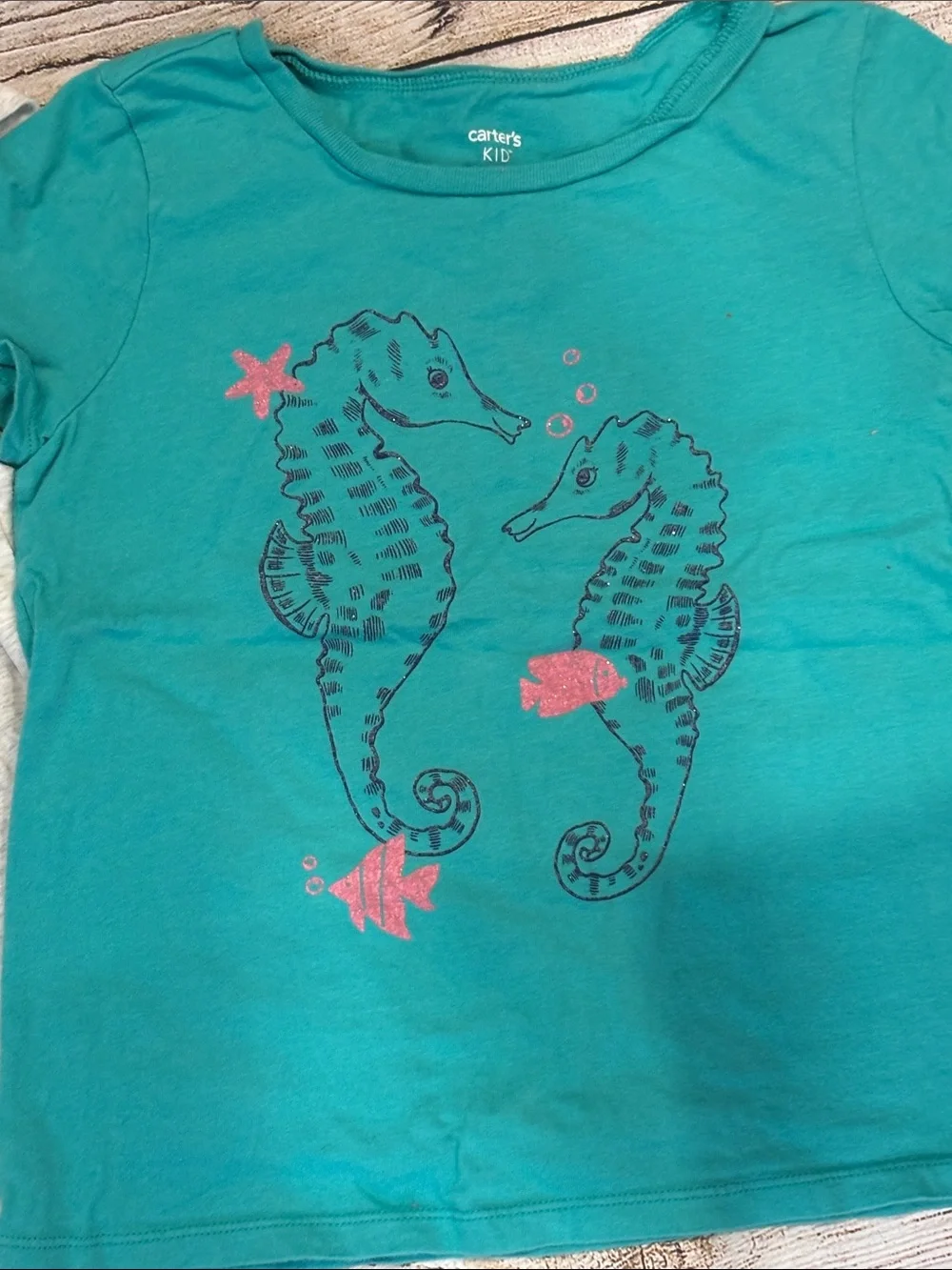 Carter's Seahorse and Peacock t-shirt bundle - Girls